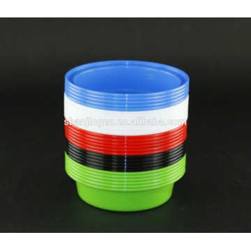 Amazon BPA free round shaped plastic food container/disposable food box/food packaging tray colorful,with lids